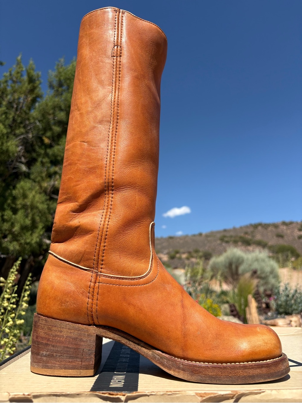 FRYE πΊπΈVTG 1960-1970βs Campus Tall Boots Black Label - Picture 3 of 16